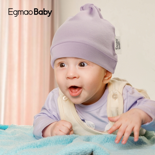 Шапки для новорожденных из 100% органического хлопка - шапочка с мягким узлом для детей от 0 до 6 месяцев